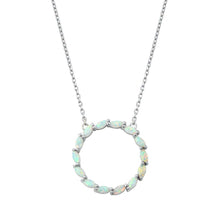 Load image into Gallery viewer, Sterling Silver White Opal CZ Necklaces
