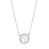 Sterling Silver Clock Necklace