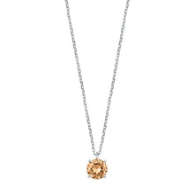 Load image into Gallery viewer, Sterling Silver Champagne CZ Solitaire Necklace
