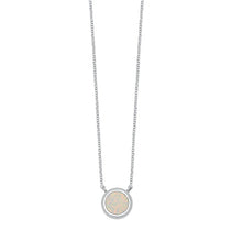 Load image into Gallery viewer, Sterling Silver Round White Lab Opal Necklace