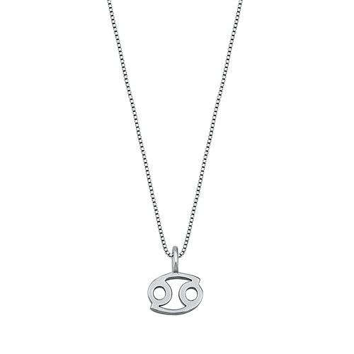 Sterling Silver Cancer Zodiac Necklace