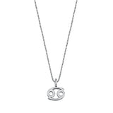 Sterling Silver Cancer Zodiac Necklace
