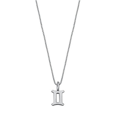 Sterling Silver Gemini Zodiac Necklace