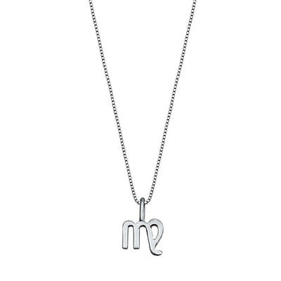 Sterling Silver Virgo Zodiac Necklace