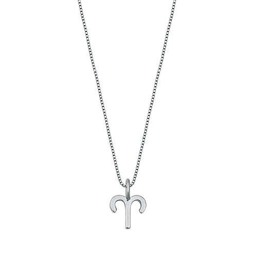 Sterling Silver Aries Zodiac Necklace