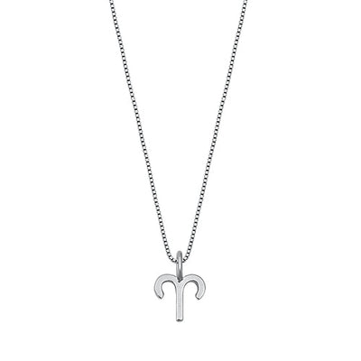 Sterling Silver Aries Zodiac Necklace