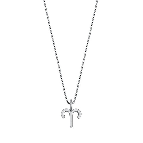 Sterling Silver Aries Zodiac Necklace