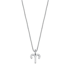 Sterling Silver Aries Zodiac Necklace