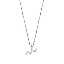 Load image into Gallery viewer, Sterling Silver Aquarius Zodiac Necklace