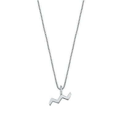 Sterling Silver Aquarius Zodiac Necklace
