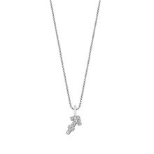 Load image into Gallery viewer, Sterling Silver Rhodium Plated Sagittarius Clear CZ Zodiac Sign Necklace