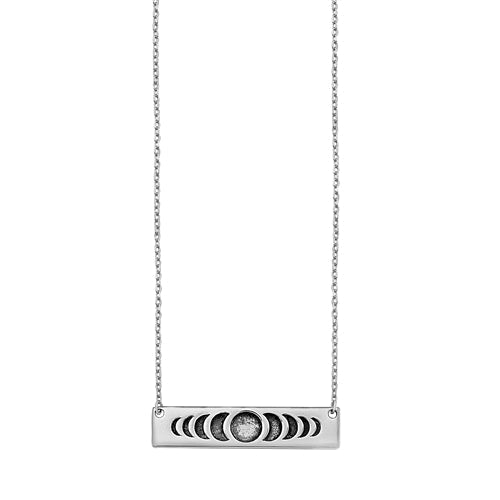 Sterling Silver Moon Phases Necklace