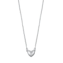 Load image into Gallery viewer, Sterling Silver Rhodium Plated Heart Necklace