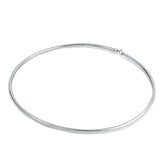 Sterling Silver Round Choker Necklace