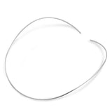 Sterling Silver Rounded Flat Choker Necklace