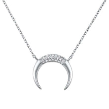 Load image into Gallery viewer, Sterling Silver Moon Necklace