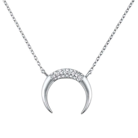 Sterling Silver Moon Necklace