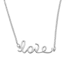 Load image into Gallery viewer, Sterling Silver Love Clear CZ Necklace