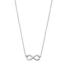 Load image into Gallery viewer, Sterling Silver Rhodium Plated Infinity Necklace