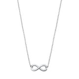 Sterling Silver Rhodium Plated Infinity Necklace