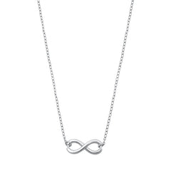 Sterling Silver Rhodium Plated Infinity Necklace