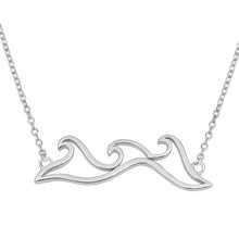 Load image into Gallery viewer, Sterling Silver Three Waves Necklace