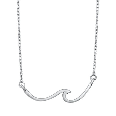 Sterling Silver Wave Necklace-4.5mm