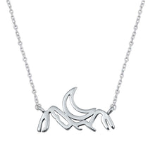 Load image into Gallery viewer, Sterling Silver Mountains and Crescent Moon Necklace