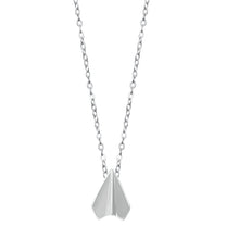 Load image into Gallery viewer, Sterling Silver Paper Airplane Necklace