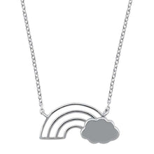 Load image into Gallery viewer, Sterling Silver Rainbow Necklace