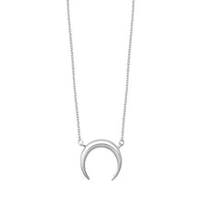 Load image into Gallery viewer, Sterling Silver Crescent Moon Necklace