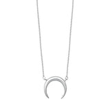 Sterling Silver Crescent Moon Necklace