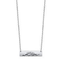 Load image into Gallery viewer, Sterling Silver Sunset And Waves Necklace