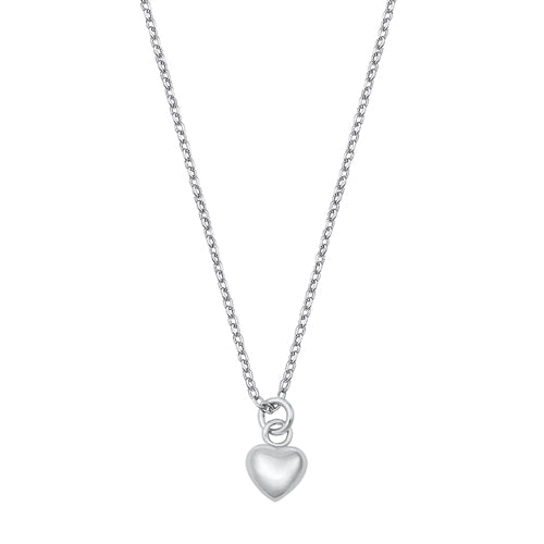 Sterling Silver Heart CZ Necklace