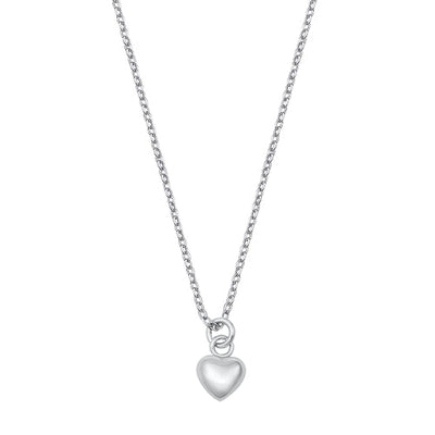 Sterling Silver Heart CZ Necklace
