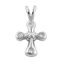 Load image into Gallery viewer, Sterling Silver Infinity Shape Cubic Zirconia Cross PendantAnd Pendant Height 13 mm