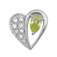 Load image into Gallery viewer, Sterling Silver Pendant with CZ - HeartAnd Pendant Height 20mm