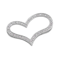 Load image into Gallery viewer, Sterling Silver Heart Pendant with CZAnd Pendant Height 23mm
