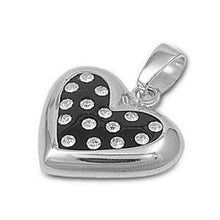 Load image into Gallery viewer, Sterling Silver Heart Pendant with CZAnd Pendant Height 16mm