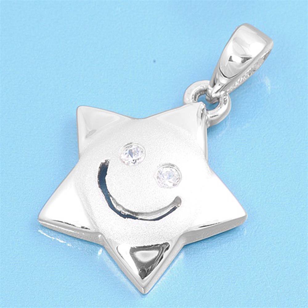 Sterling Silver Star CZ Pendant