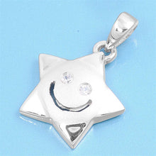 Load image into Gallery viewer, Sterling Silver Star CZ Pendant