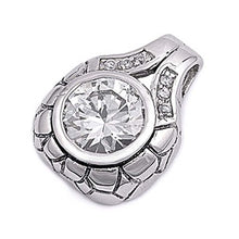 Load image into Gallery viewer, Sterling Silver Clear CZ in Round ShapeAndHeight 22mm