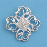 Sterling Silver Clover CZ Pendant