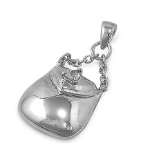 Load image into Gallery viewer, Sterling Silver Bag Shaped Assorted CZ PendantAnd Pendant Size 16 mm