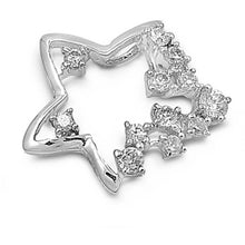 Load image into Gallery viewer, Sterling Silver Star Shaped CZ PendantAnd Pendant Size 19 mm