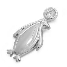 Load image into Gallery viewer, Sterling Silver Penguin Shaped CZ PendantAnd Pendant Size 32 mm