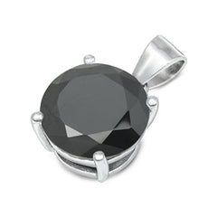 Sterling Silver Black CZ Pendant