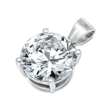 Load image into Gallery viewer, Sterling Silver Clear CZ Pendant