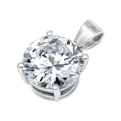 Sterling Silver Clear CZ Pendant