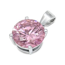 Load image into Gallery viewer, Sterling Silver Pink CZ Pendant
